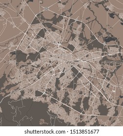 vector map of the city of Sofia, Bulgaria