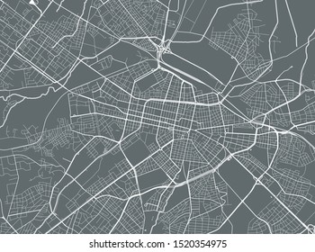 vector map of the city of Sofia, Bulgaria