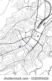 vector map of the city of Stuttgart, Germany