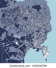 vector map of the city of Syracuse, Italy