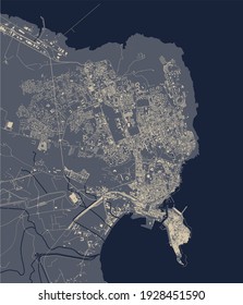 vector map of the city of Syracuse, Italy