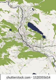 vector map of the city of Tbilisi, Georgia