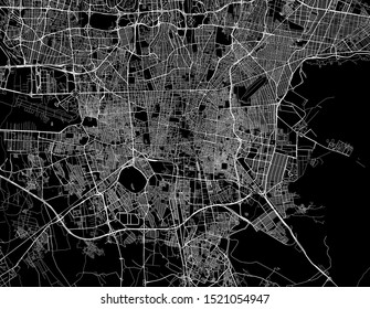vector map of the city of Tegeran, Iran