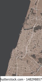 vector map of the city of Tel Aviv-Yafo,Tel Aviv-Jaffa, Israel