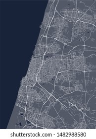 vector map of the city of Tel Aviv-Yafo,Tel Aviv-Jaffa, Israel