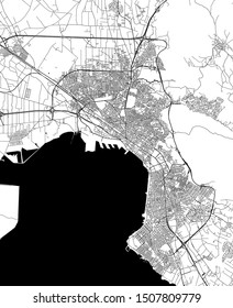 vector map of the city of Thessaloniki, Greece