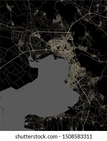 vector map of the city of Thessaloniki, Greece