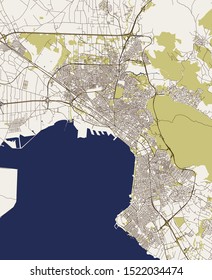 vector map of the city of Thessaloniki, Greece