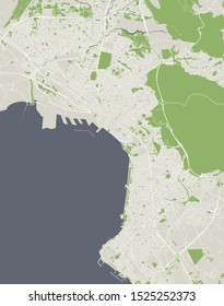 vector map of the city of Thessaloniki, Greece