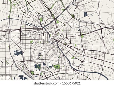 vector map of the city of Tianjin, China