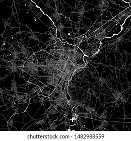 vector map of the city of Torino, Turin, Italy