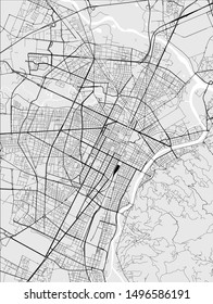 vector map of the city of Torino, Turin, Italy