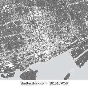 vector map of the city of Toronto, Canada