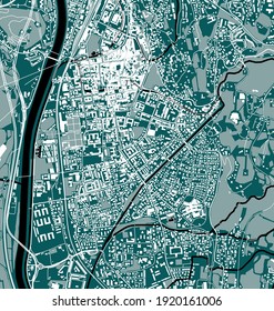 vector map of the city of Trento, Italy