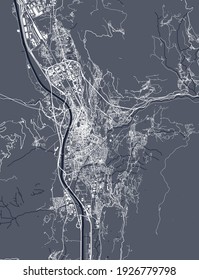 vector map of the city of Trento, Italy