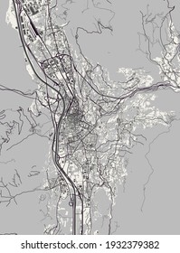 vector map of the city of Trento, Italy