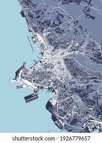 vector map of the city of Trieste, Italy