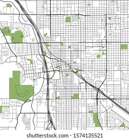vector map of the city of Tucson, Arizona, United States America