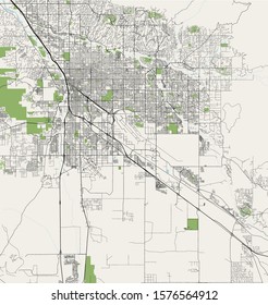 vector map of the city of Tucson, Arizona, United States America