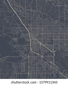 vector map of the city of Tucson, Arizona, United States America