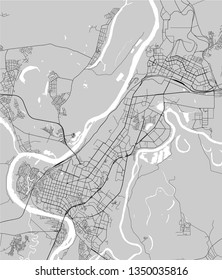 vector map of the city of Ufa, Russia