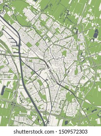 vector map of the city of Utrecht, Netherlands