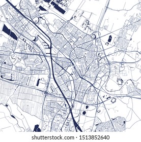 vector map of the city of Utrecht, Netherlands