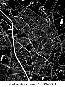 vector map of the city of Utrecht, Netherlands