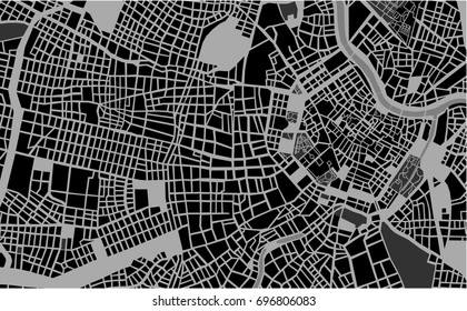 vector map of the city of Vienna, Austria