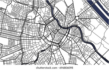 vector map of the city of Vienna, Austria