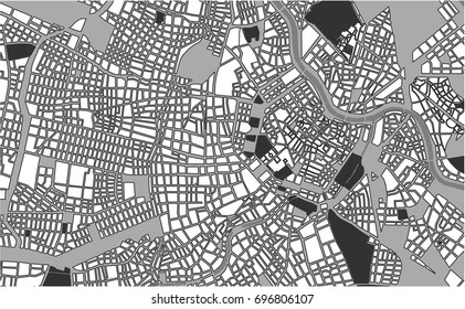 vector map of the city of Vienna, Austria