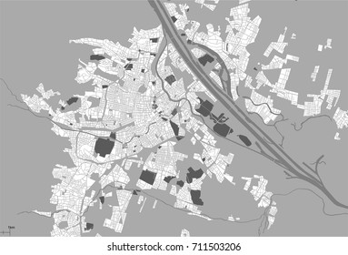 vector map of the city of Vienna, Austria