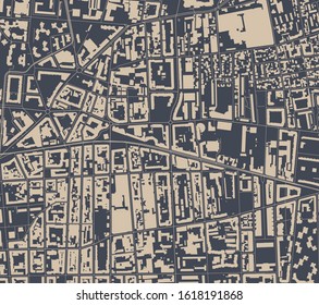 vector map of the city of Villeurbanne, Auvergne-Rhone-Alpes , France