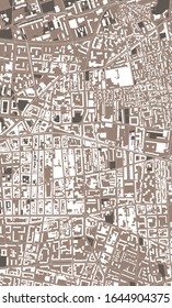 vector map of the city of Villeurbanne, Auvergne-Rhone-Alpes , France