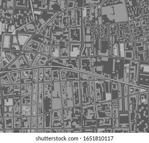 vector map of the city of Villeurbanne, Auvergne-Rhone-Alpes , France