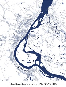 vector map of the city of Volgograd, Russia