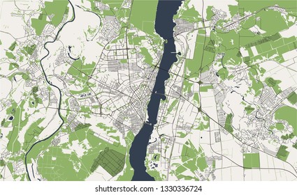 vector map of the city of Voronezh, Russia