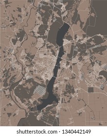 vector map of the city of Voronezh, Russia