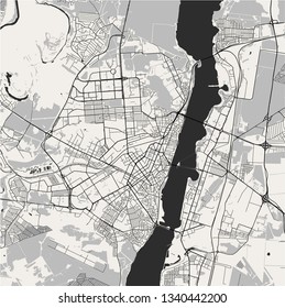 vector map of the city of Voronezh, Russia