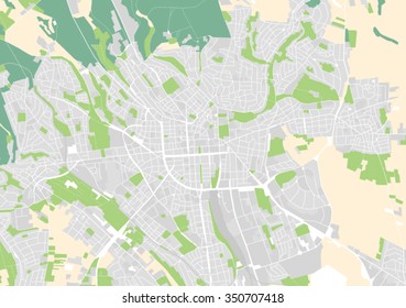 vector map of the city of Wiesbaden, Germany