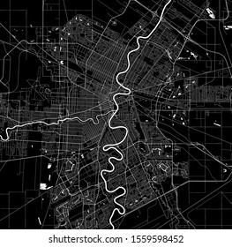 vector map of the city of Winnipeg, Canada