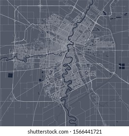 Vector Map City Winnipeg Canada Stock Vector (Royalty Free) 1566441721