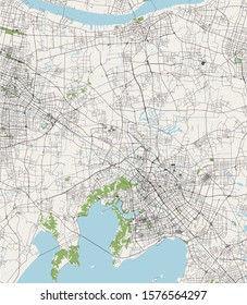 vector map of the city of Wuxi, China
