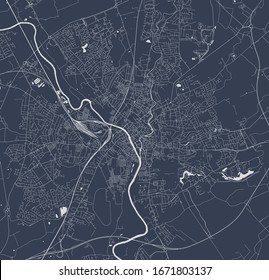 vector map of the city of York, North Yorkshire, Yorkshire and the Humber , England, UK svg
