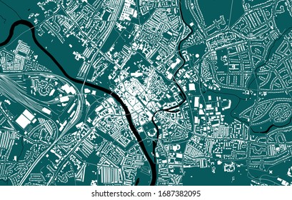 Stadtplan der Vektorillustration York, North Yorkshire, Yorkshire and the Humber , England, Vereinigtes Königreich