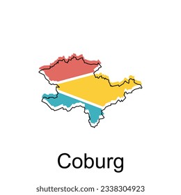 vector map of Coburg colorful modern outline design, World map country vector illustration design template