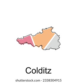 vector map of Colditz colorful modern outline design, World map country vector illustration design template