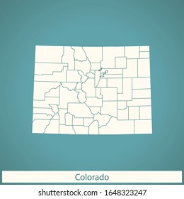 Map Colorado Stock Vector (Royalty Free) 649193935 | Shutterstock