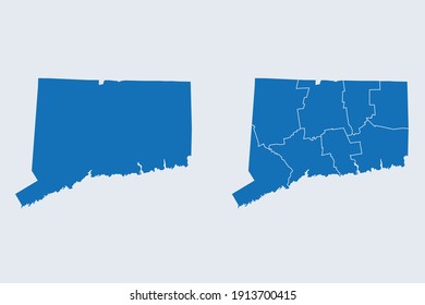 vector map of the Connecticut