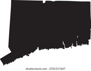 Vector Map of Connecticut State Silhouette